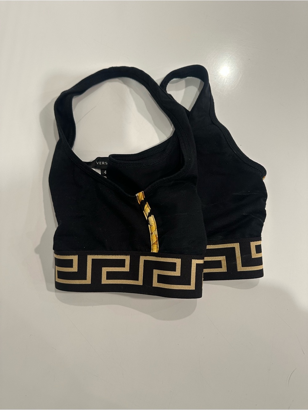 Versace Black and Gold Medusa Logo Bralette Size 4 ( Medium ) - Picture 3 of 4